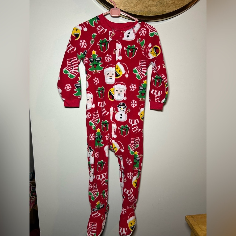 Festive Red Kids One Piece Pajama